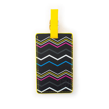 CMYK Zig-Zag Luggage Tag
